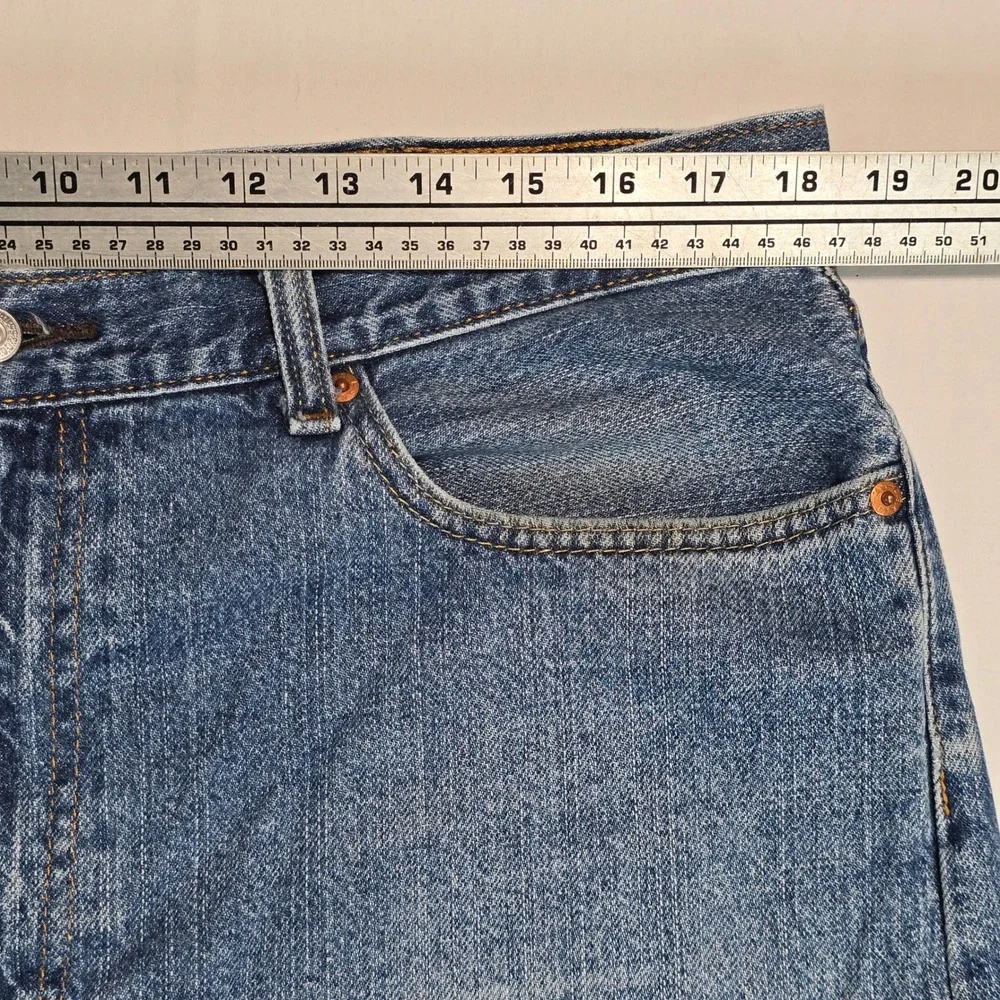 Levis 505 Regular Fit Denim Shorts Mens 38 Medium Wash Blue Jeans 34505-2114
